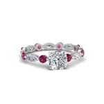 Load image into Gallery viewer, marquise-and-round-eternity-cushion-cut-diamond-engagement-ring-with-pink-sapphire-in-white-gold-FDEWB9398CURGSADRPI-NL-WG.jpg?v=1756456481
