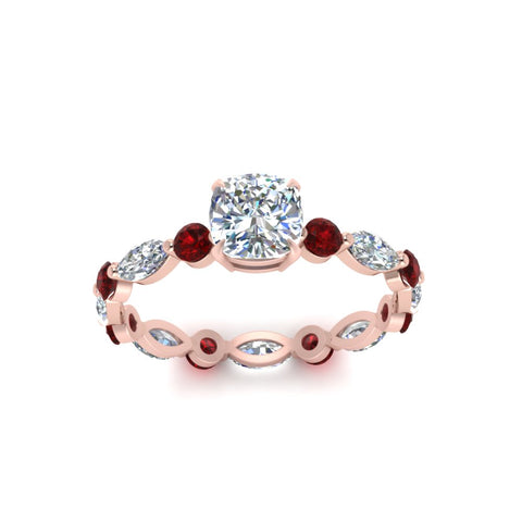 marquise-and-round-eternity-cushion-cut-diamond-engagement-ring-with-ruby-in-rose-gold-FDEWB9398CURGRUDRANGLE5-NL-RG.jpg?v=1756456481
