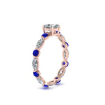 Load image into Gallery viewer, marquise-and-round-eternity-cushion-cut-diamond-engagement-ring-with-sapphire-in-rose-gold-FDEWB9398CURGSABLANGLE2-NL-RG.jpg?v=1756456481
