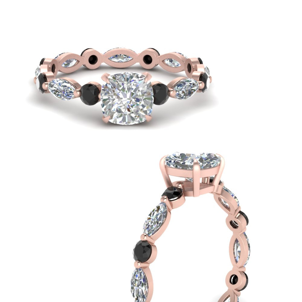 marquise-and-round-eternity-cushion-cut-engagement-ring-with-black-diamond-in-rose-gold-FDEWB9398CURGBLACKANGLE3-NL-RG.jpg?v=1756456481