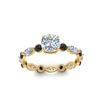 Load image into Gallery viewer, marquise-and-round-eternity-cushion-cut-engagement-ring-with-black-diamond-in-yellow-gold-FDEWB9398CURGBLACKANGLE5-NL-YG.jpg?v=1756456481
