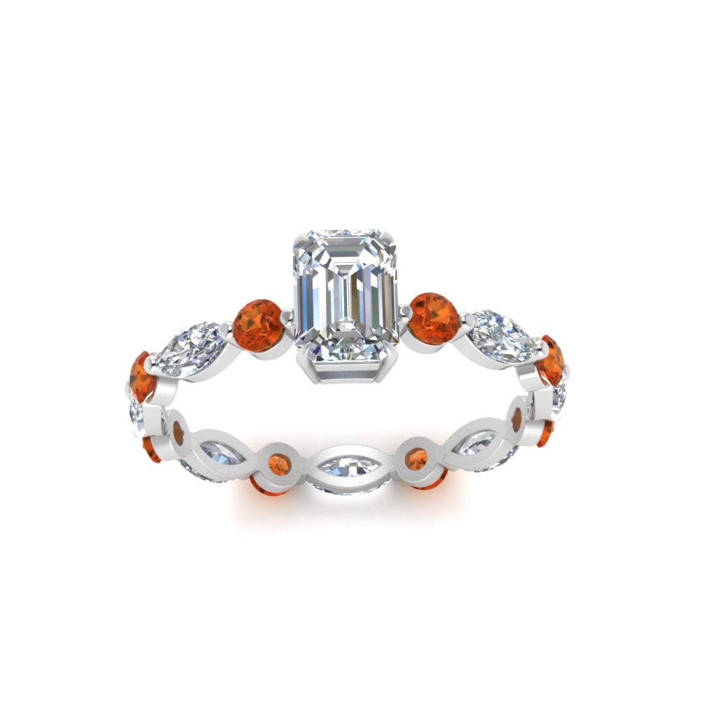 marquise-and-round-eternity-emerald-cut-diamond-engagement-ring-with-orange-sapphire-in-white-gold-FDEWB9398EMRGSAORANGLE5-NL-WG.jpg?v=1756456495