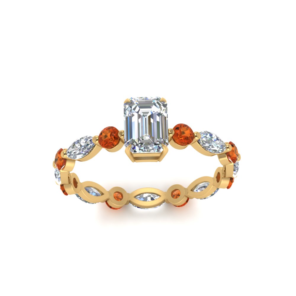 marquise-and-round-eternity-emerald-cut-diamond-engagement-ring-with-orange-sapphire-in-yellow-gold-FDEWB9398EMRGSAORANGLE5-NL-YG.jpg?v=1756456494
