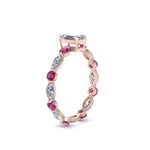 Load image into Gallery viewer, marquise-and-round-eternity-emerald-cut-diamond-engagement-ring-with-pink-sapphire-in-rose-gold-FDEWB9398EMRGSADRPIANGLE2-NL-RG.jpg?v=1756456494
