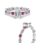 Load image into Gallery viewer, marquise-and-round-eternity-emerald-cut-diamond-engagement-ring-with-pink-sapphire-in-white-gold-FDEWB9398EMRGSADRPIANGLE3-NL-WG_b089b100-6cc8-42eb-985e-9cf6cff734c5.jpg?v=1756456642
