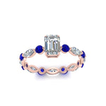 Load image into Gallery viewer, marquise-and-round-eternity-emerald-cut-diamond-engagement-ring-with-sapphire-in-rose-gold-FDEWB9398EMRGSABLANGLE5-NL-RG_80aa44ca-ed42-49f9-bb36-96bc727d915d.jpg?v=1756456642
