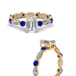 Load image into Gallery viewer, marquise-and-round-eternity-emerald-cut-diamond-engagement-ring-with-sapphire-in-yellow-gold-FDEWB9398EMRGSABLANGLE3-NL-YG_9d4ecde4-8a89-4a3a-bc85-4c6e4666a81d.jpg?v=1756456642
