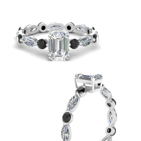 marquise-and-round-eternity-emerald-cut-engagement-ring-with-black-diamond-in-white-gold-FDEWB9398EMRGBLACKANGLE3-NL-WG.jpg?v=1756456495