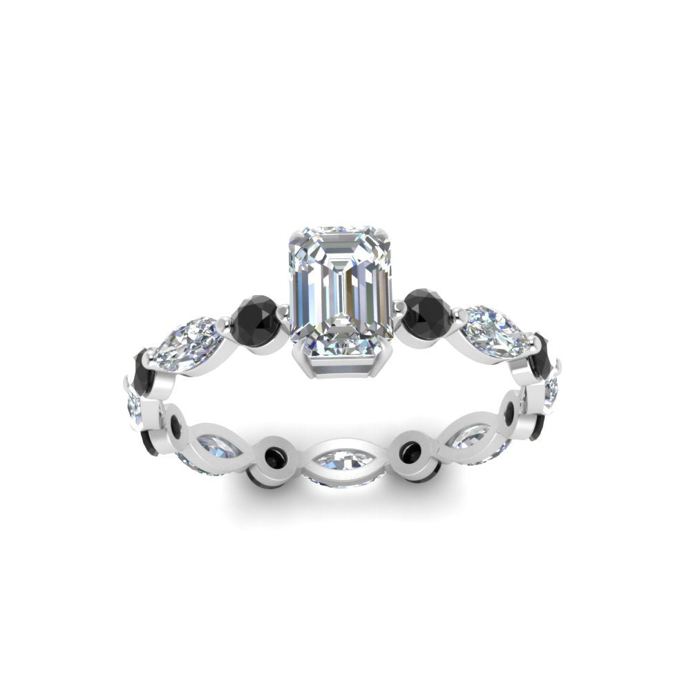 marquise-and-round-eternity-emerald-cut-engagement-ring-with-black-diamond-in-white-gold-FDEWB9398EMRGBLACKANGLE5-NL-WG.jpg?v=1756456495