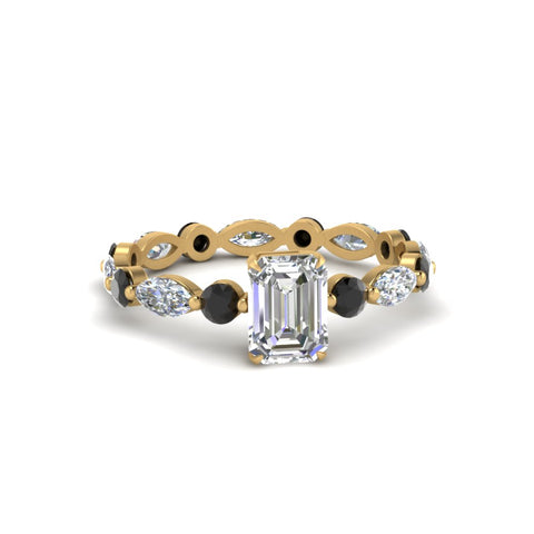 marquise-and-round-eternity-emerald-cut-engagement-ring-with-black-diamond-in-yellow-gold-FDEWB9398EMRGBLACK-NL-YG.jpg?v=1756456495