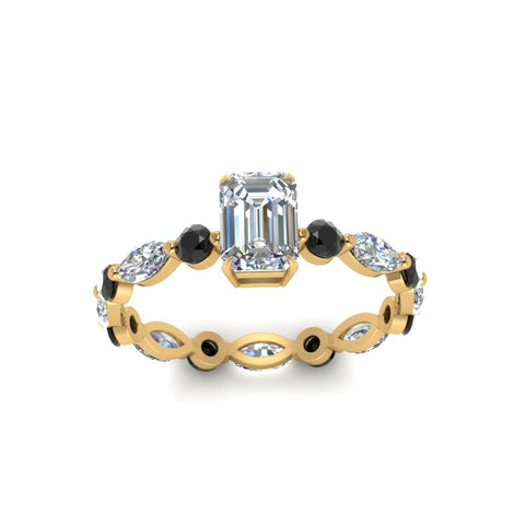 marquise-and-round-eternity-emerald-cut-engagement-ring-with-black-diamond-in-yellow-gold-FDEWB9398EMRGBLACKANGLE5-NL-YG.jpg?v=1756456495