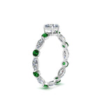 Load image into Gallery viewer, marquise-and-round-eternity-heart-shaped-diamond-engagement-ring-with-emerald-in-white-gold-FDEWB9398HTRGEMGRANGLE2-NL-WG.jpg?v=1756456508
