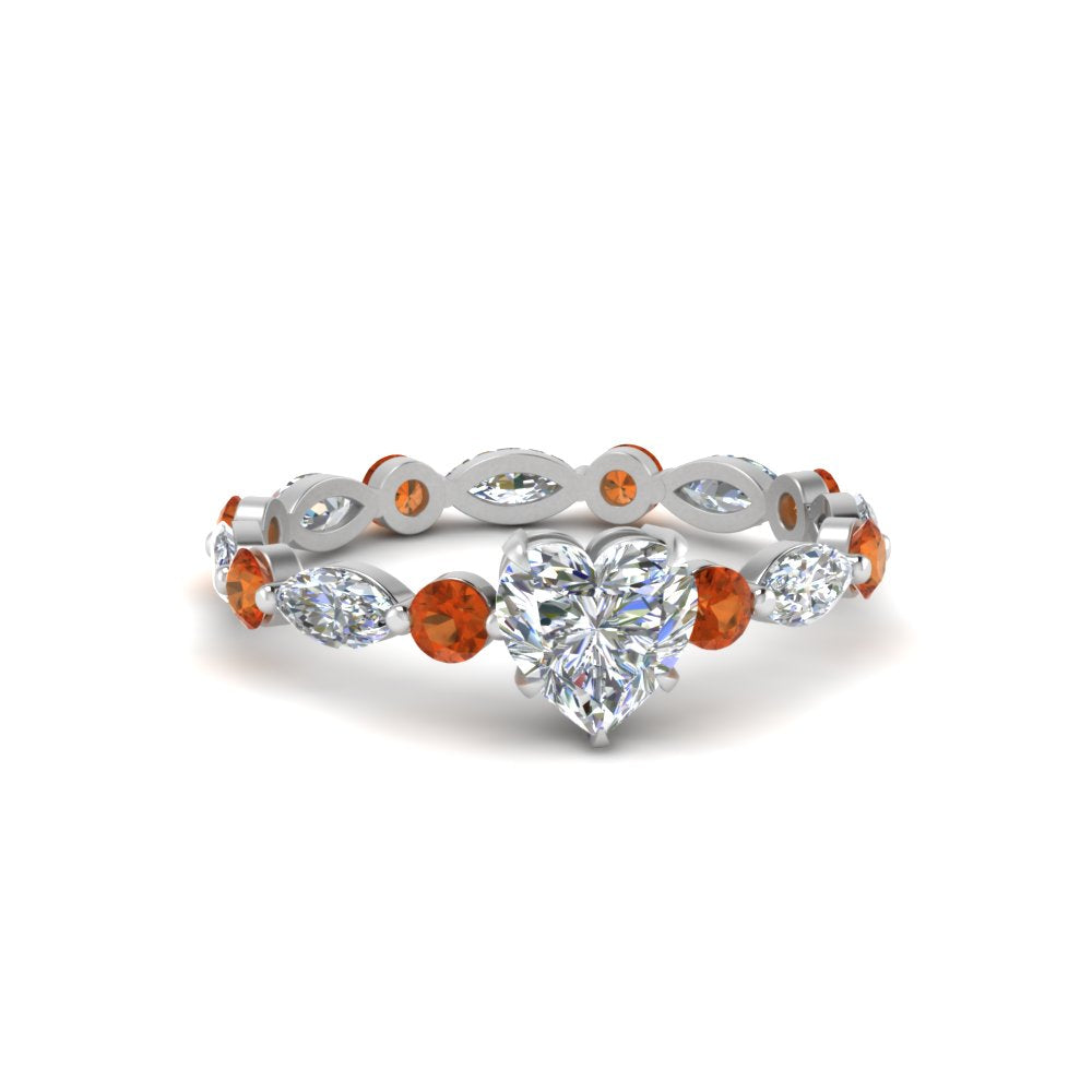 marquise-and-round-eternity-heart-shaped-diamond-engagement-ring-with-orange-sapphire-in-white-gold-FDEWB9398HTRGSAOR-NL-WG.jpg?v=1756456511