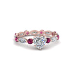 Load image into Gallery viewer, marquise-and-round-eternity-heart-shaped-diamond-engagement-ring-with-pink-sapphire-in-rose-gold-FDEWB9398HTRGSADRPI-NL-RG.jpg?v=1756456509
