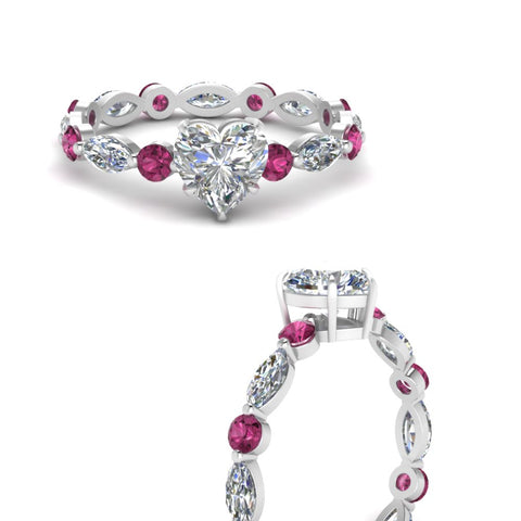 marquise-and-round-eternity-heart-shaped-diamond-engagement-ring-with-pink-sapphire-in-white-gold-FDEWB9398HTRGSADRPIANGLE3-NL-WG.jpg?v=1756456509