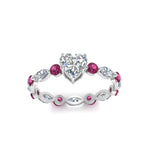 Load image into Gallery viewer, marquise-and-round-eternity-heart-shaped-diamond-engagement-ring-with-pink-sapphire-in-white-gold-FDEWB9398HTRGSADRPIANGLE5-NL-WG.jpg?v=1756456509

