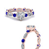 Load image into Gallery viewer, marquise-and-round-eternity-heart-shaped-diamond-engagement-ring-with-sapphire-in-rose-gold-FDEWB9398HTRGSABLANGLE3-NL-RG_72772352-a52f-4926-b689-2a31f5063005.jpg?v=1756456652