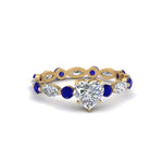 Load image into Gallery viewer, marquise-and-round-eternity-heart-shaped-diamond-engagement-ring-with-sapphire-in-yellow-gold-FDEWB9398HTRGSABL-NL-YG.jpg?v=1756456509
