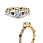 Load image into Gallery viewer, marquise-and-round-eternity-heart-shaped-engagement-ring-with-black-diamond-in-yellow-gold-FDEWB9398HTRGBLACKANGLE3-NL-YG.jpg?v=1756456509
