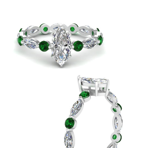 marquise-and-round-eternity-marquise-cut-diamond-engagement-ring-with-emerald-in-white-gold-FDEWB9398MQRGEMGRANGLE3-NL-WG.jpg?v=1756456524