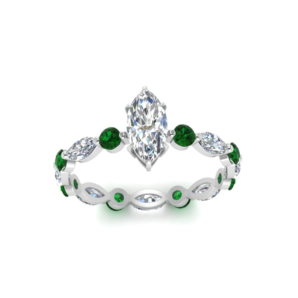 marquise-and-round-eternity-marquise-cut-diamond-engagement-ring-with-emerald-in-white-gold-FDEWB9398MQRGEMGRANGLE5-NL-WG.jpg?v=1756456524