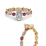 Load image into Gallery viewer, marquise-and-round-eternity-marquise-cut-diamond-engagement-ring-with-pink-sapphire-in-yellow-gold-FDEWB9398MQRGSADRPIANGLE3-NL-YG.jpg?v=1756456528
