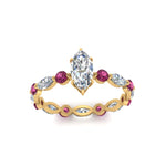 Load image into Gallery viewer, marquise-and-round-eternity-marquise-cut-diamond-engagement-ring-with-pink-sapphire-in-yellow-gold-FDEWB9398MQRGSADRPIANGLE5-NL-YG.jpg?v=1756456524
