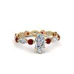 Load image into Gallery viewer, marquise-and-round-eternity-marquise-cut-diamond-engagement-ring-with-ruby-in-yellow-gold-FDEWB9398MQRGRUDR-NL-YG.jpg?v=1756456525
