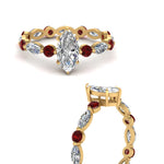 Load image into Gallery viewer, marquise-and-round-eternity-marquise-cut-diamond-engagement-ring-with-ruby-in-yellow-gold-FDEWB9398MQRGRUDRANGLE3-NL-YG.jpg?v=1756456524

