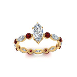 Load image into Gallery viewer, marquise-and-round-eternity-marquise-cut-diamond-engagement-ring-with-ruby-in-yellow-gold-FDEWB9398MQRGRUDRANGLE5-NL-YG.jpg?v=1756456524
