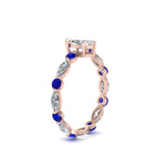 Load image into Gallery viewer, marquise-and-round-eternity-marquise-cut-diamond-engagement-ring-with-sapphire-in-rose-gold-FDEWB9398MQRGSABLANGLE2-NL-RG.jpg?v=1756456524
