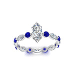 Load image into Gallery viewer, marquise-and-round-eternity-marquise-cut-diamond-engagement-ring-with-sapphire-in-white-gold-FDEWB9398MQRGSABLANGLE5-NL-WG.jpg?v=1756456524
