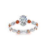 Load image into Gallery viewer, marquise-and-round-eternity-oval-shaped-diamond-engagement-ring-with-orange-sapphire-in-white-gold-FDEWB9398OVRGSAORANGLE5-NL-WG.jpg?v=1756456540
