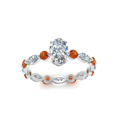 marquise-and-round-eternity-oval-shaped-diamond-engagement-ring-with-orange-sapphire-in-white-gold-FDEWB9398OVRGSAORANGLE5-NL-WG.jpg?v=1756456540
