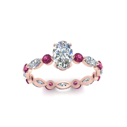 marquise-and-round-eternity-oval-shaped-diamond-engagement-ring-with-pink-sapphire-in-rose-gold-FDEWB9398OVRGSADRPIANGLE5-NL-RG.jpg?v=1756456540
