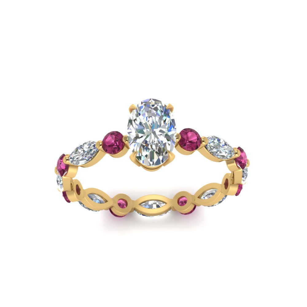 marquise-and-round-eternity-oval-shaped-diamond-engagement-ring-with-pink-sapphire-in-yellow-gold-FDEWB9398OVRGSADRPIANGLE5-NL-YG.jpg?v=1756456540