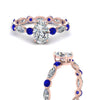Load image into Gallery viewer, marquise-and-round-eternity-oval-shaped-diamond-engagement-ring-with-sapphire-in-rose-gold-FDEWB9398OVRGSABLANGLE3-NL-RG.jpg?v=1756456540