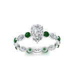 Load image into Gallery viewer, marquise-and-round-eternity-pear-shaped-diamond-engagement-ring-with-emerald-in-white-gold-FDEWB9398PERGEMGRANGLE5-NL-WG_c9f78c9c-a57d-45e7-8e43-9378e4a55b96.jpg?v=1756456683
