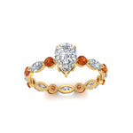 Load image into Gallery viewer, marquise-and-round-eternity-pear-shaped-diamond-engagement-ring-with-orange-sapphire-in-yellow-gold-FDEWB9398PERGSAORANGLE5-NL-YG_5ea16ce5-8b3a-426f-92b5-b43e40b556cb.jpg?v=1756456683

