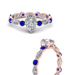Load image into Gallery viewer, marquise-and-round-eternity-pear-shaped-diamond-engagement-ring-with-sapphire-in-rose-gold-FDEWB9398PERGSABLANGLE3-NL-RG_2ed6b2fe-4b42-4bed-98f8-fd43d9edeacb.jpg?v=1756456683

