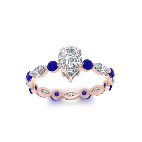 marquise-and-round-eternity-pear-shaped-diamond-engagement-ring-with-sapphire-in-rose-gold-FDEWB9398PERGSABLANGLE5-NL-RG.jpg?v=1756456554
