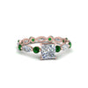 Load image into Gallery viewer, marquise-and-round-eternity-princess-cut-diamond-engagement-ring-with-emerald-in-rose-gold-FDEWB9398PRRGEMGR-NL-RG.jpg?v=1756456574