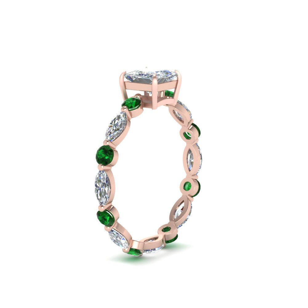 marquise-and-round-eternity-princess-cut-diamond-engagement-ring-with-emerald-in-rose-gold-FDEWB9398PRRGEMGRANGLE2-NL-RG.jpg?v=1756456571