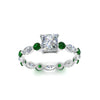Load image into Gallery viewer, marquise-and-round-eternity-princess-cut-diamond-engagement-ring-with-emerald-in-white-gold-FDEWB9398PRRGEMGRANGLE5-NL-WG.jpg?v=1756456571