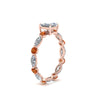 Load image into Gallery viewer, marquise-and-round-eternity-princess-cut-diamond-engagement-ring-with-orange-sapphire-in-rose-gold-FDEWB9398PRRGSAORANGLE2-NL-RG.jpg?v=1756456571