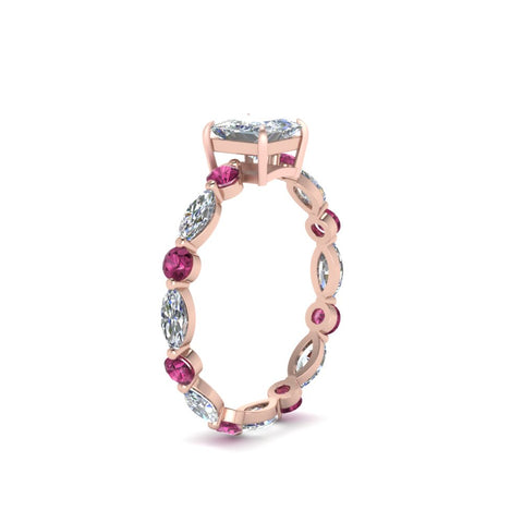 marquise-and-round-eternity-princess-cut-diamond-engagement-ring-with-pink-sapphire-in-rose-gold-FDEWB9398PRRGSADRPIANGLE2-NL-RG.jpg?v=1756456570