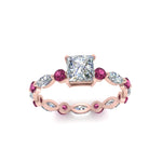 Load image into Gallery viewer, marquise-and-round-eternity-princess-cut-diamond-engagement-ring-with-pink-sapphire-in-rose-gold-FDEWB9398PRRGSADRPIANGLE5-NL-RG.jpg?v=1756456571
