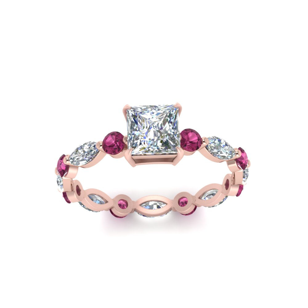 marquise-and-round-eternity-princess-cut-diamond-engagement-ring-with-pink-sapphire-in-rose-gold-FDEWB9398PRRGSADRPIANGLE5-NL-RG.jpg?v=1756456571