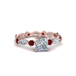 Load image into Gallery viewer, marquise-and-round-eternity-princess-cut-diamond-engagement-ring-with-ruby-in-rose-gold-FDEWB9398PRRGRUDR-NL-RG.jpg?v=1756456571
