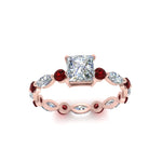 Load image into Gallery viewer, marquise-and-round-eternity-princess-cut-diamond-engagement-ring-with-ruby-in-rose-gold-FDEWB9398PRRGRUDRANGLE5-NL-RG.jpg?v=1756456571
